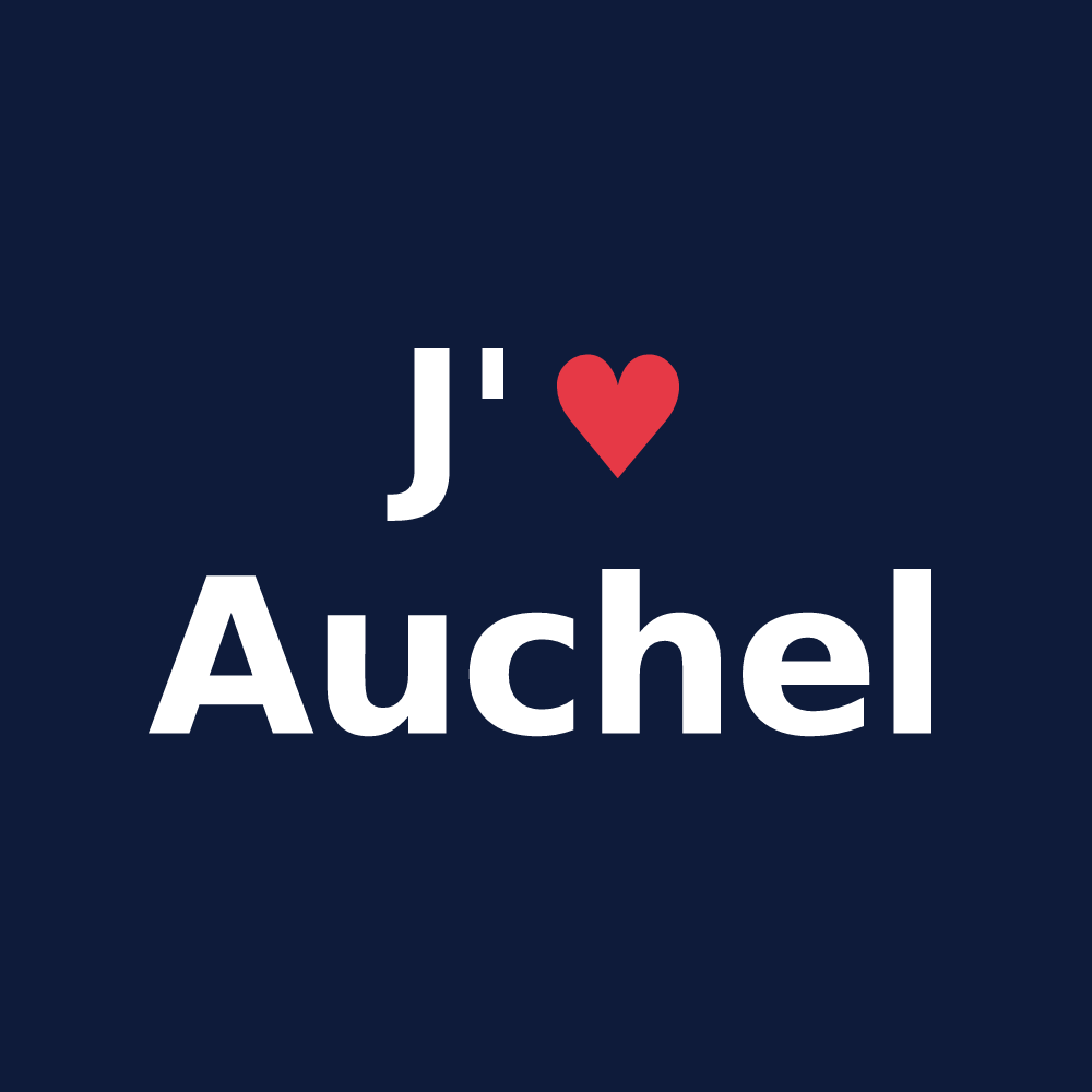 T-shirt personnalisé Auchel — design J'aime Auchel
