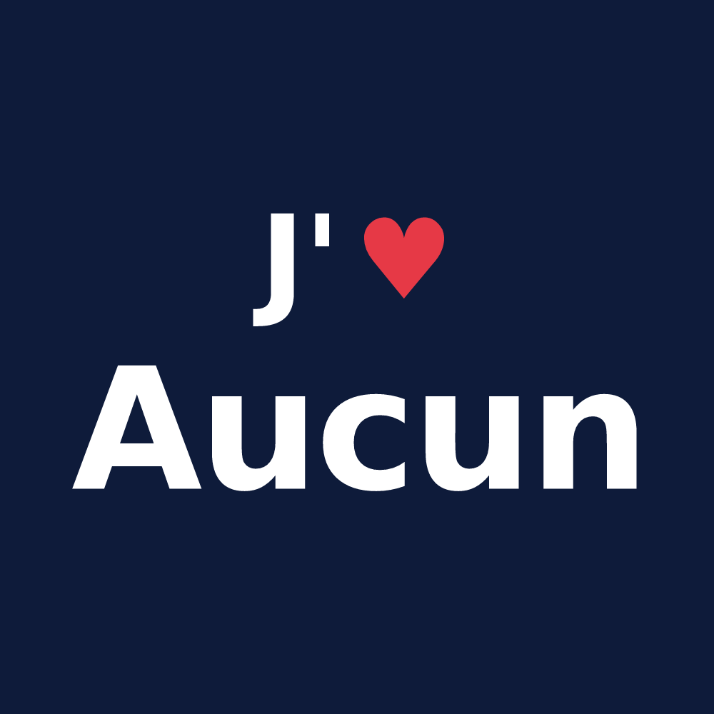 T-shirt personnalisé Aucun — design J'aime Aucun