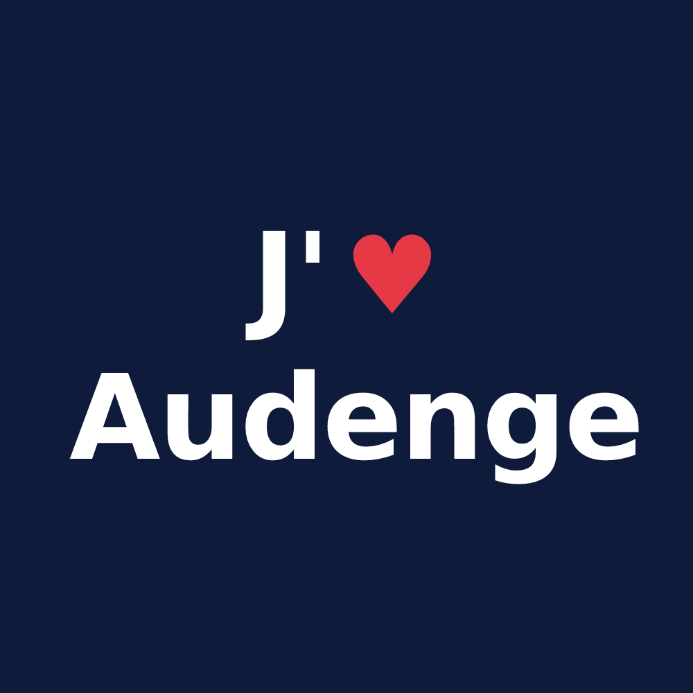T-shirt personnalisé Audenge — design J'aime Audenge