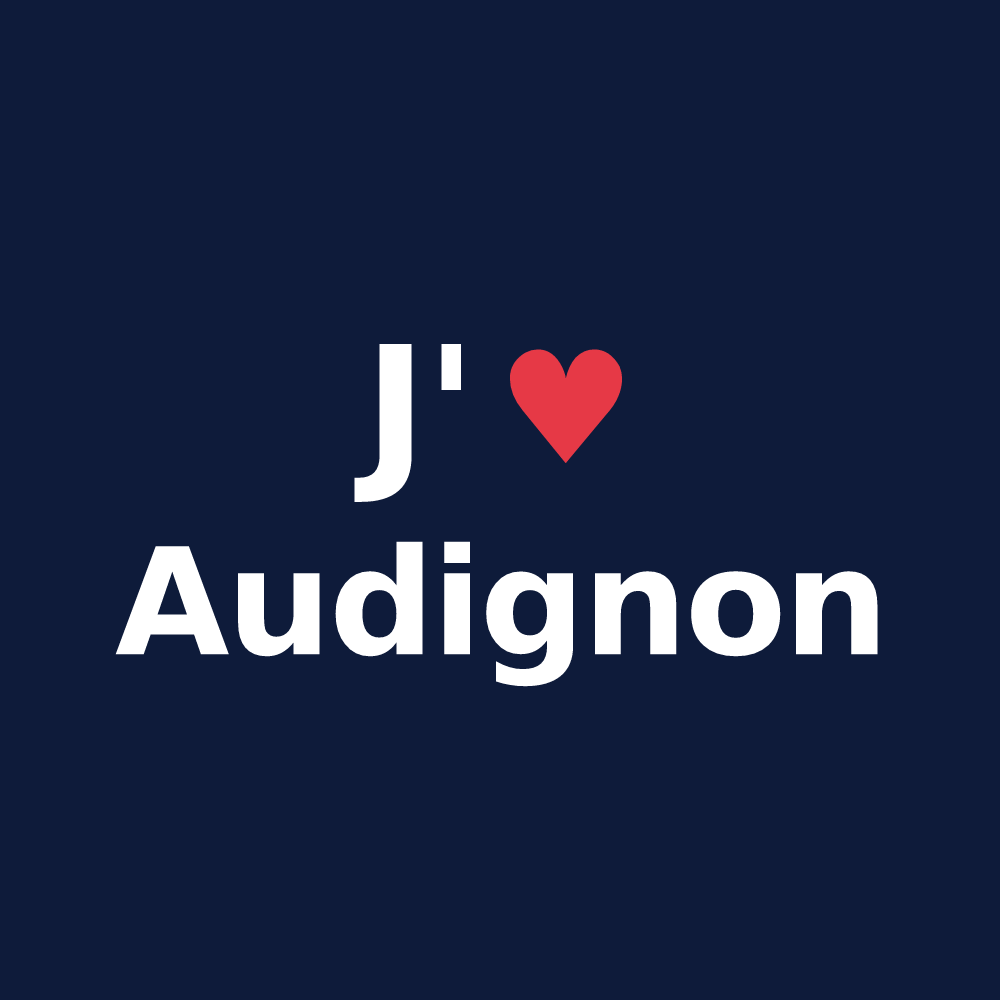 T-shirt personnalisé Audignon — design J'aime Audignon