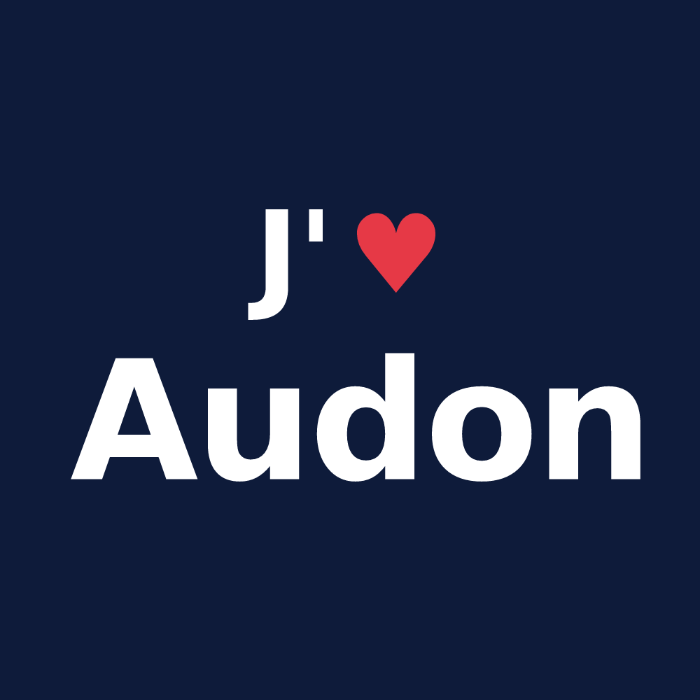 T-shirt personnalisé Audon — design J'aime Audon