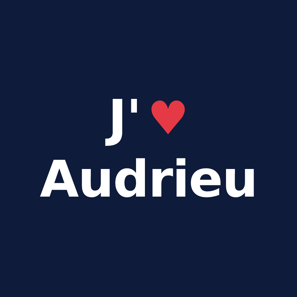 T-shirt personnalisé Audrieu — design J'aime Audrieu