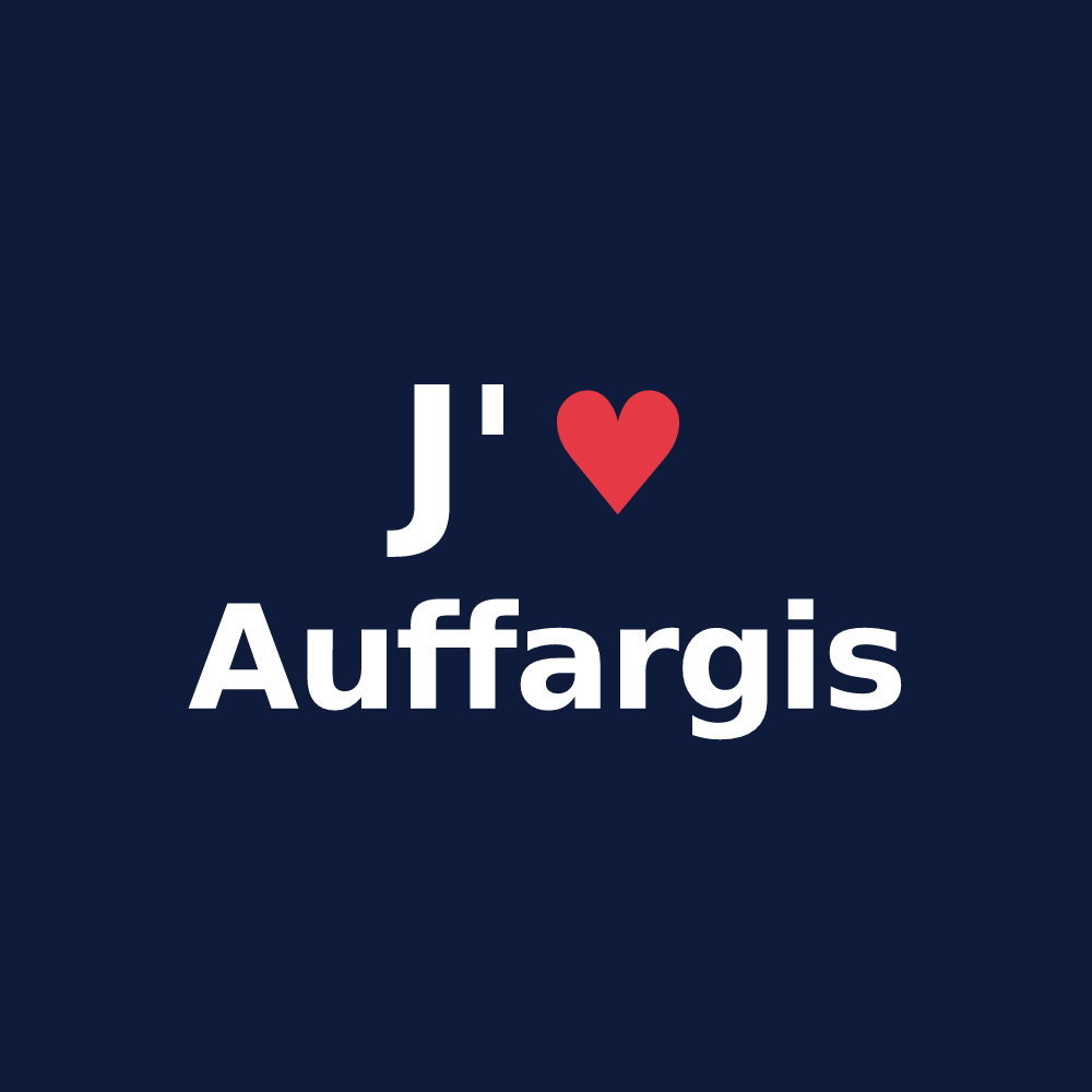 T-shirt personnalisé Auffargis — design J'aime Auffargis