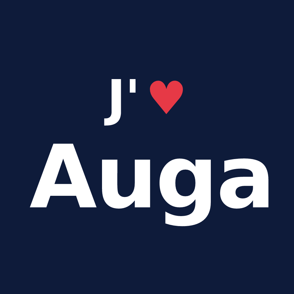 T-shirt personnalisé Auga — design J'aime Auga