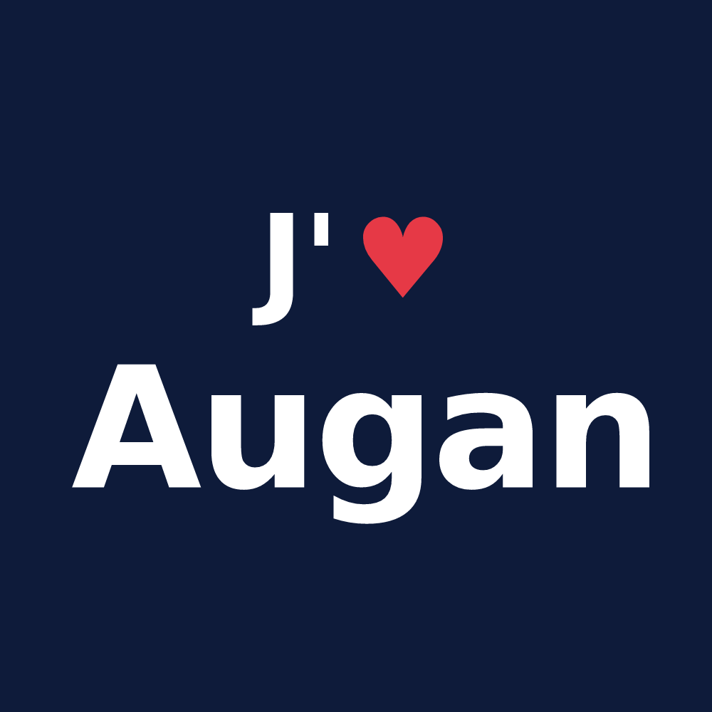 T-shirt personnalisé Augan — design J'aime Augan