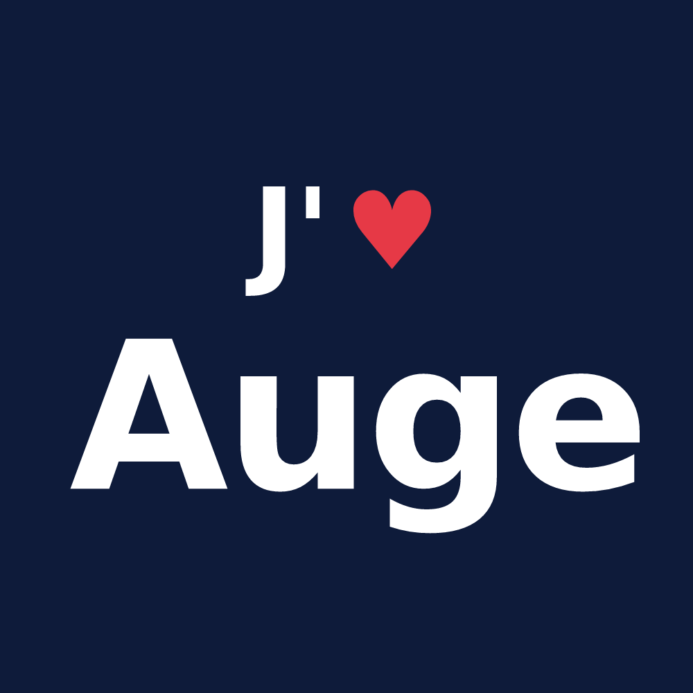 T-shirt personnalisé Auge — design J'aime Auge