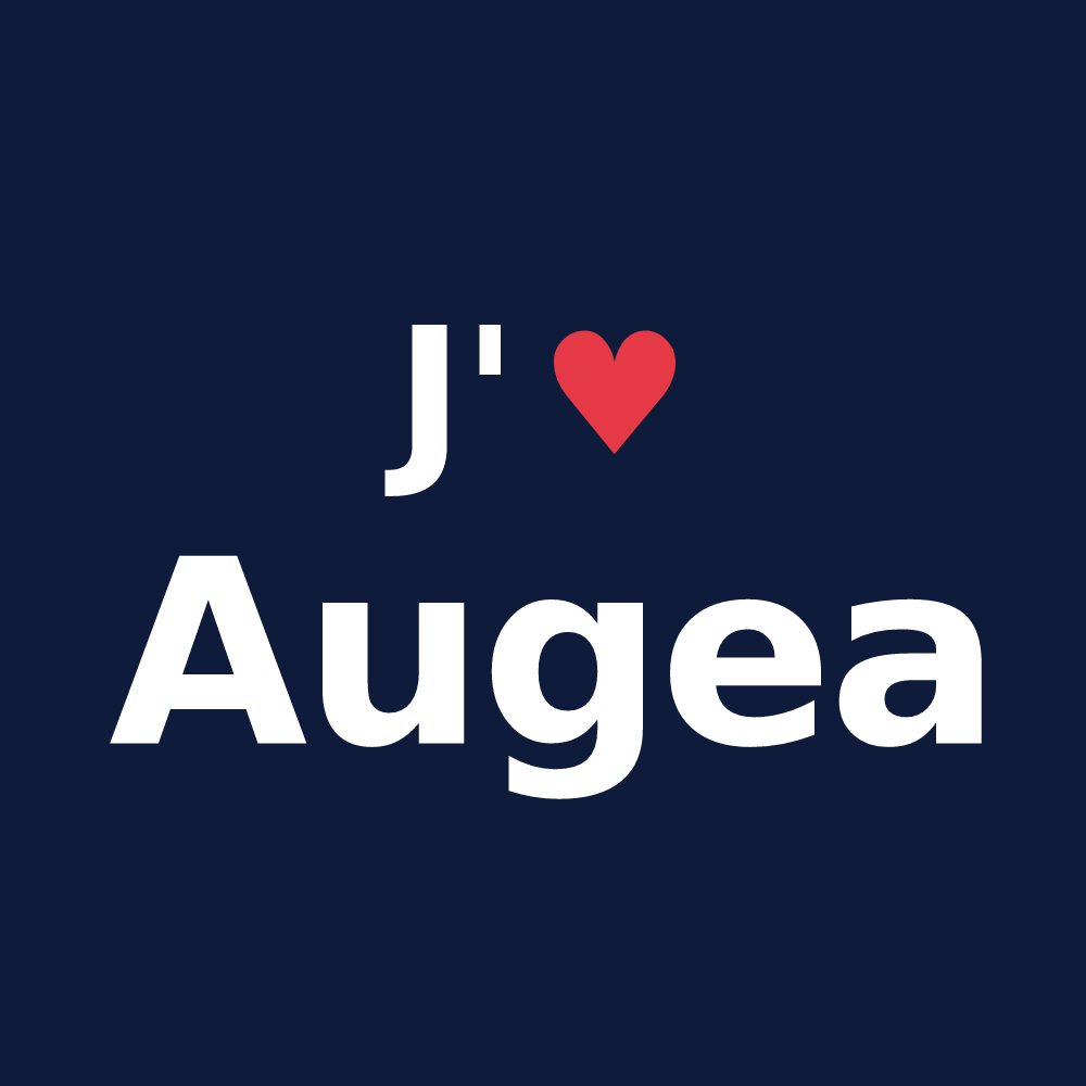 T-shirt personnalisé Augea — design J'aime Augea