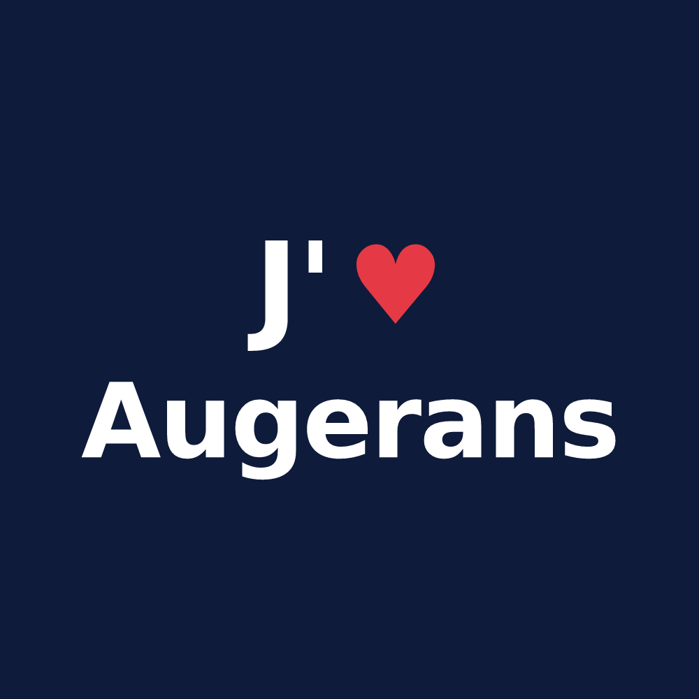 T-shirt personnalisé Augerans — design J'aime Augerans