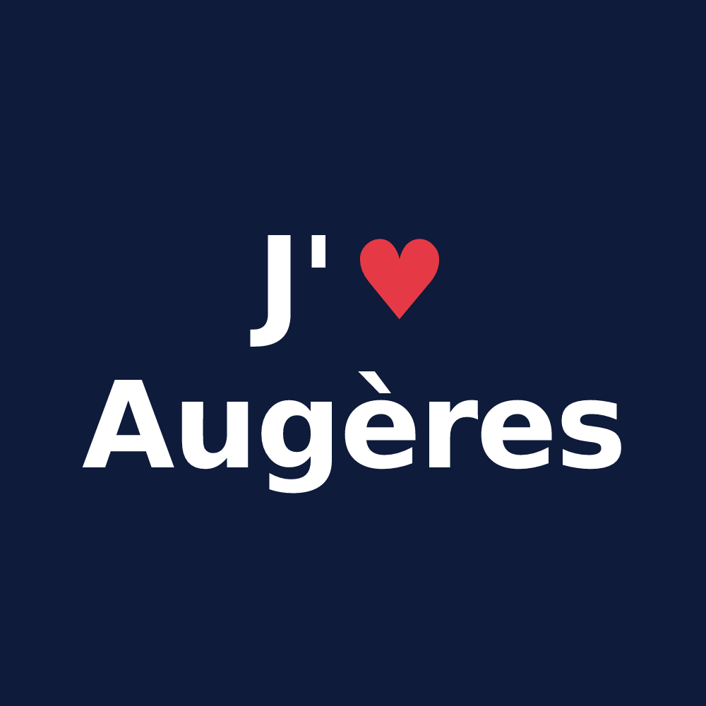 T-shirt personnalisé Augères — design J'aime Augères