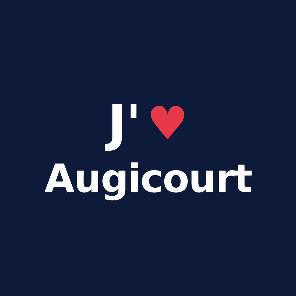 T-shirt personnalisé Augicourt — design J'aime Augicourt