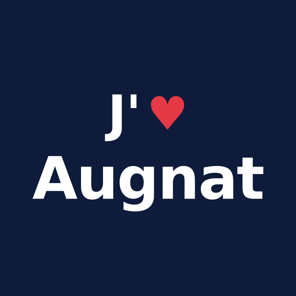 T-shirt personnalisé Augnat — design J'aime Augnat