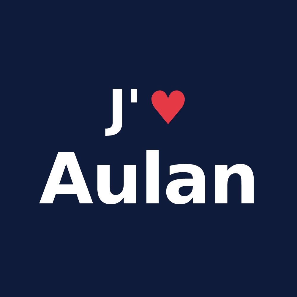 T-shirt personnalisé Aulan — design J'aime Aulan