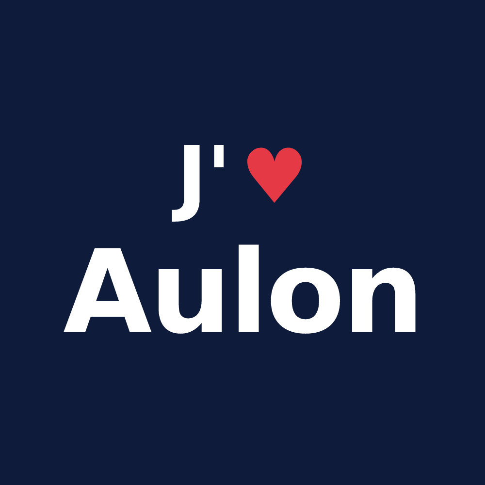 T-shirt personnalisé Aulon — design J'aime Aulon