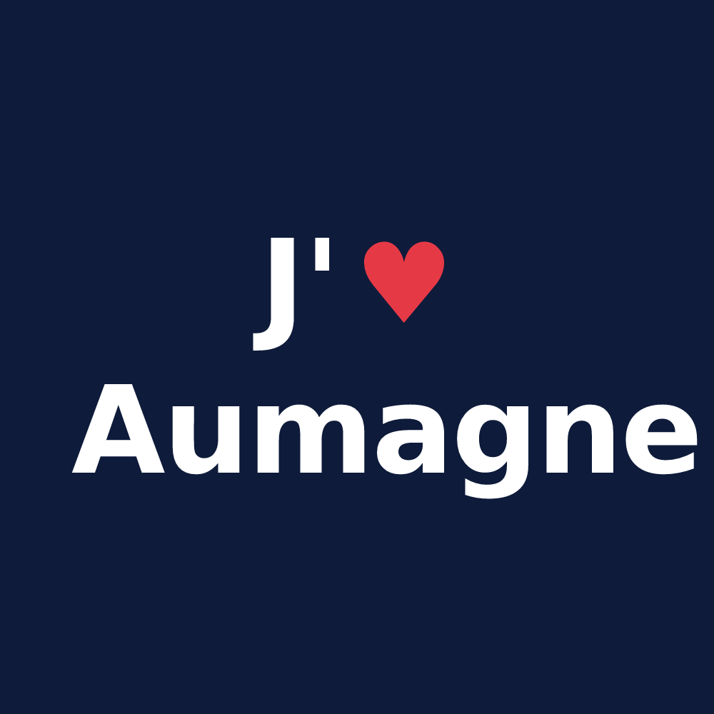 T-shirt personnalisé Aumagne — design J'aime Aumagne