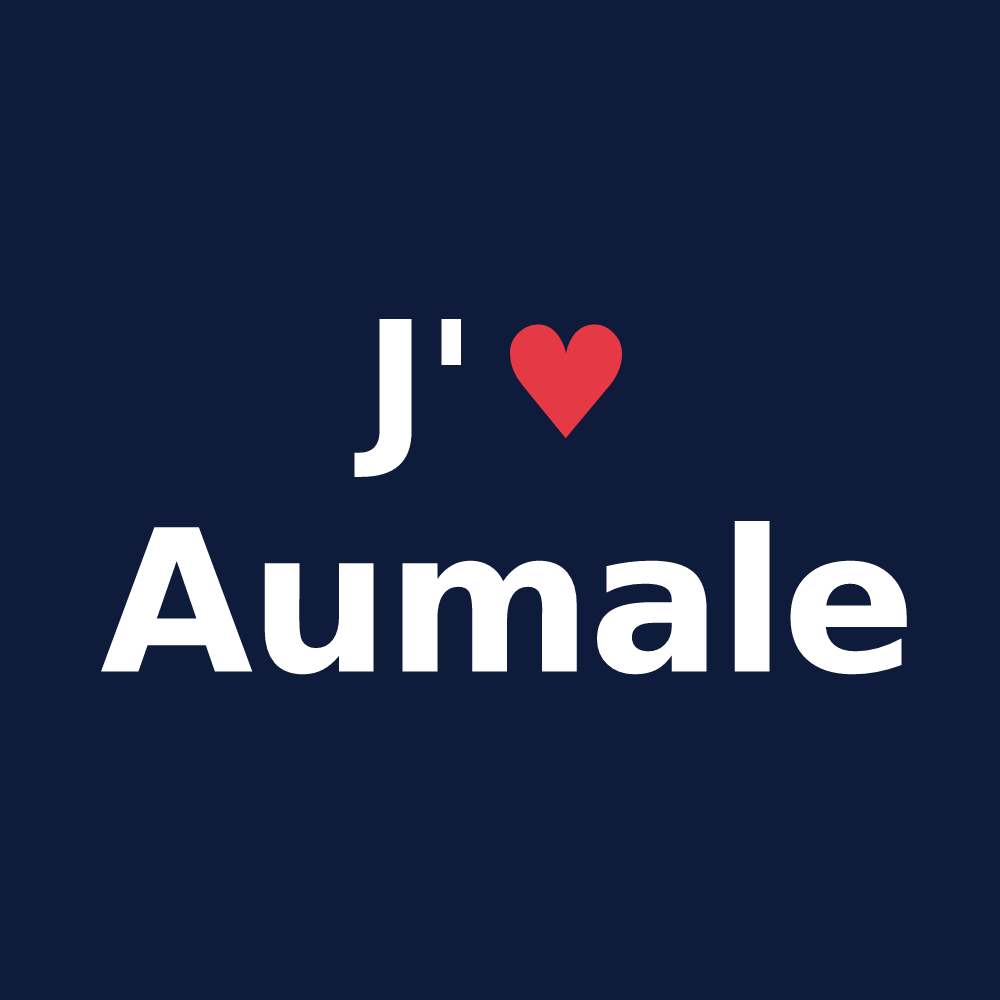 T-shirt personnalisé Aumale — design J'aime Aumale