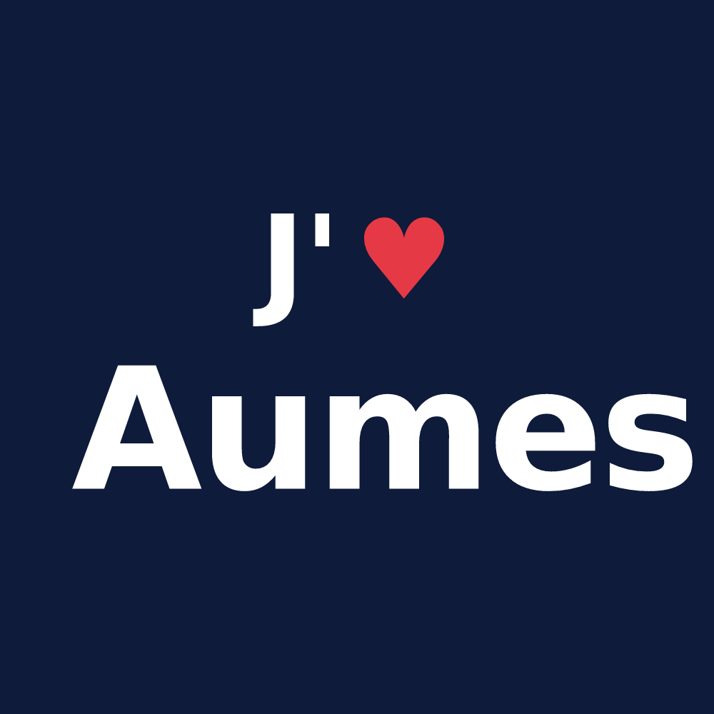 T-shirt personnalisé Aumes — design J'aime Aumes