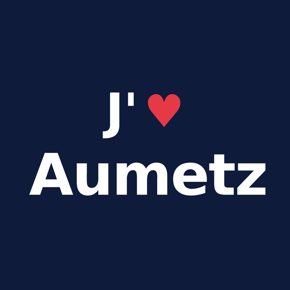 T-shirt personnalisé Aumetz — design J'aime Aumetz