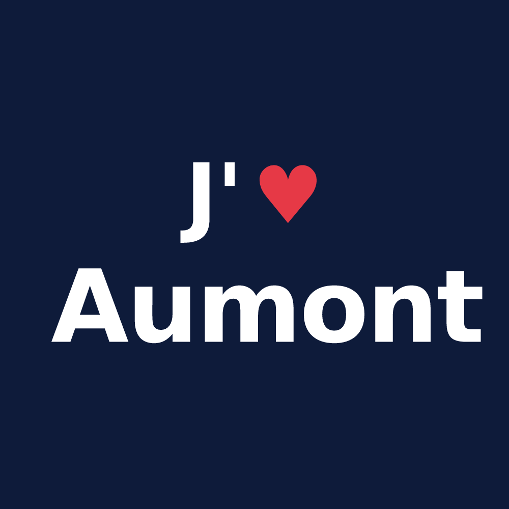 T-shirt personnalisé Aumont — design J'aime Aumont