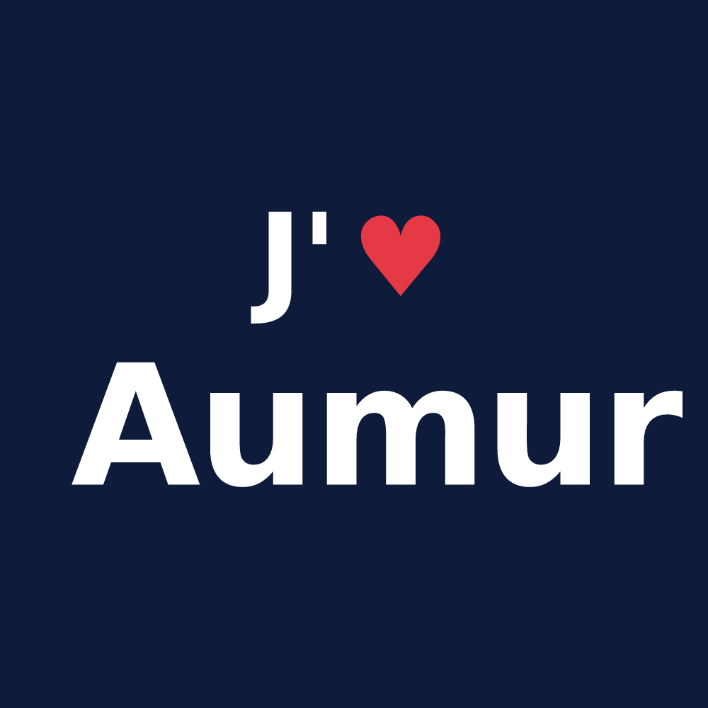 T-shirt personnalisé Aumur — design J'aime Aumur
