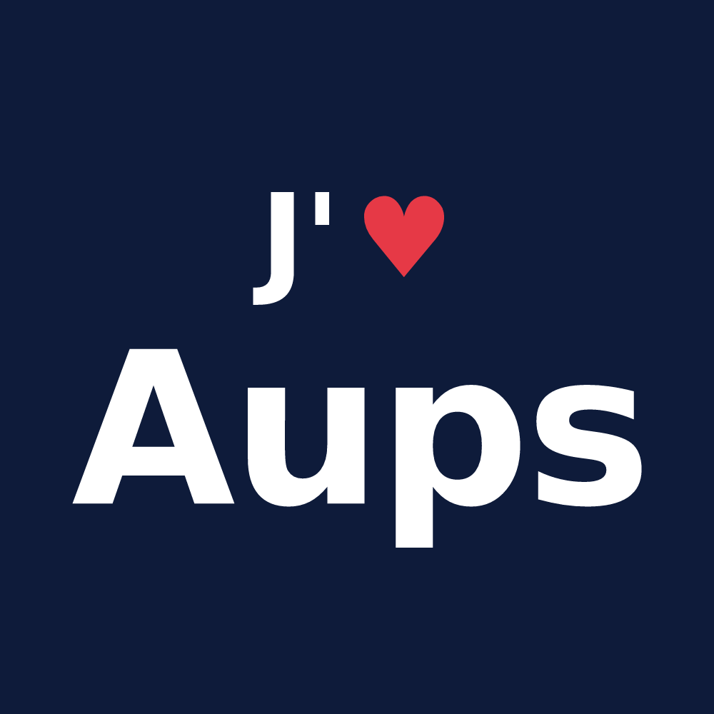 T-shirt personnalisé Aups — design J'aime Aups