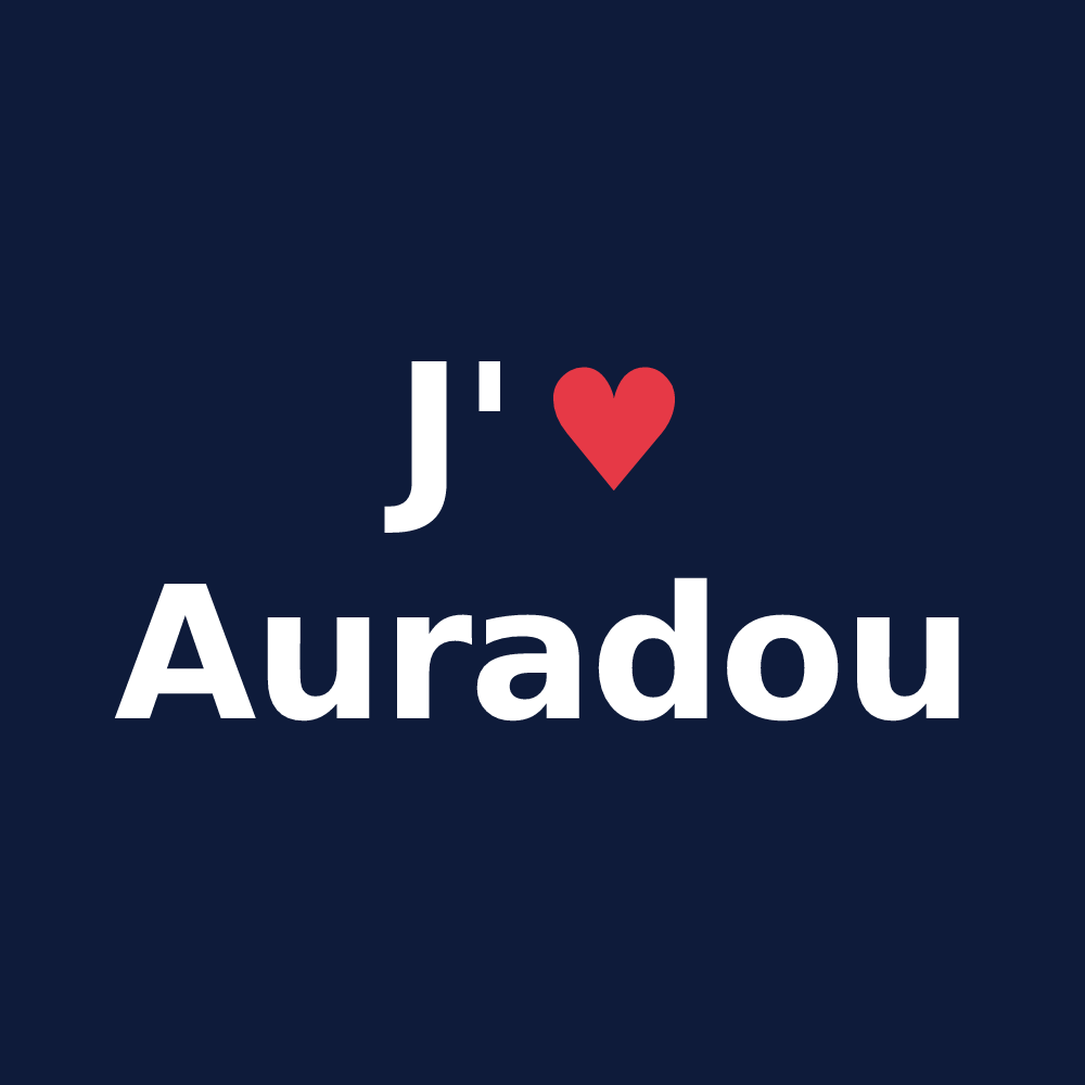 T-shirt personnalisé Auradou — design J'aime Auradou