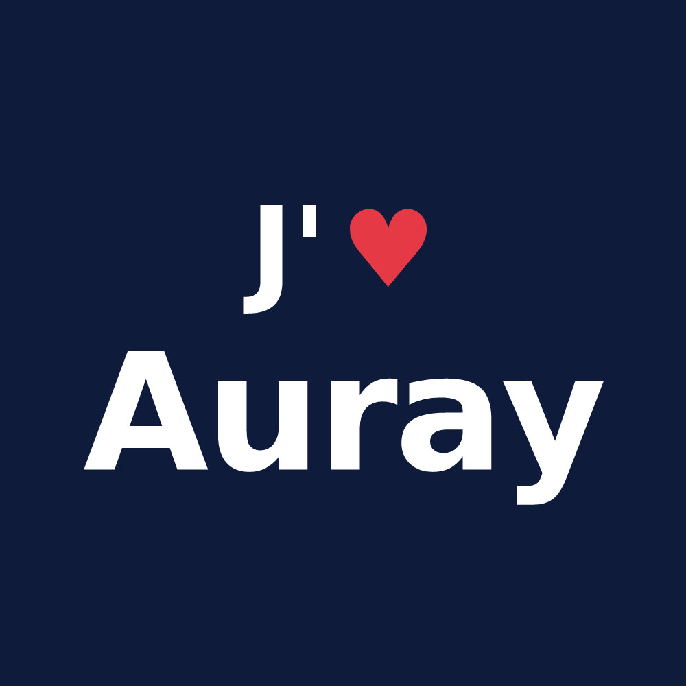 T-shirt personnalisé Auray — design J'aime Auray