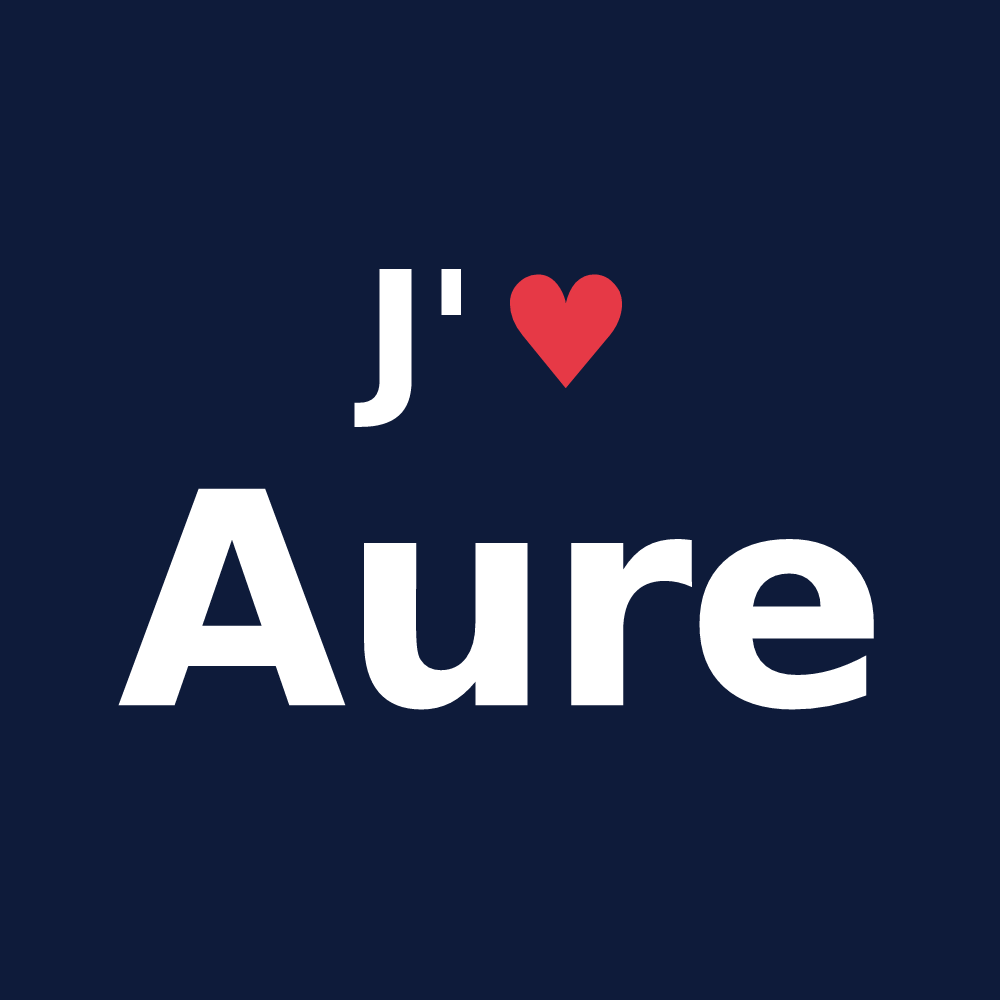 T-shirt personnalisé Aure — design J'aime Aure