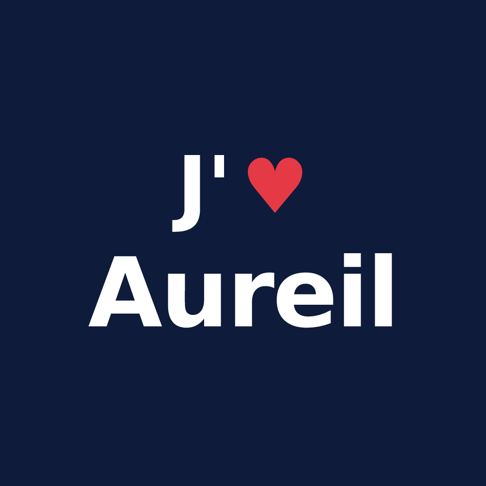 T-shirt personnalisé Aureil — design J'aime Aureil