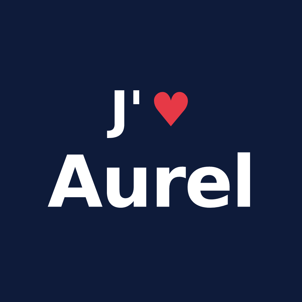 T-shirt personnalisé Aurel — design J'aime Aurel