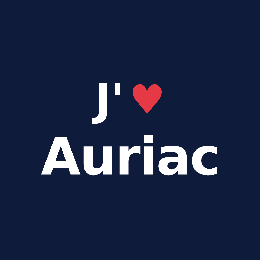 T-shirt personnalisé Auriac — design J'aime Auriac