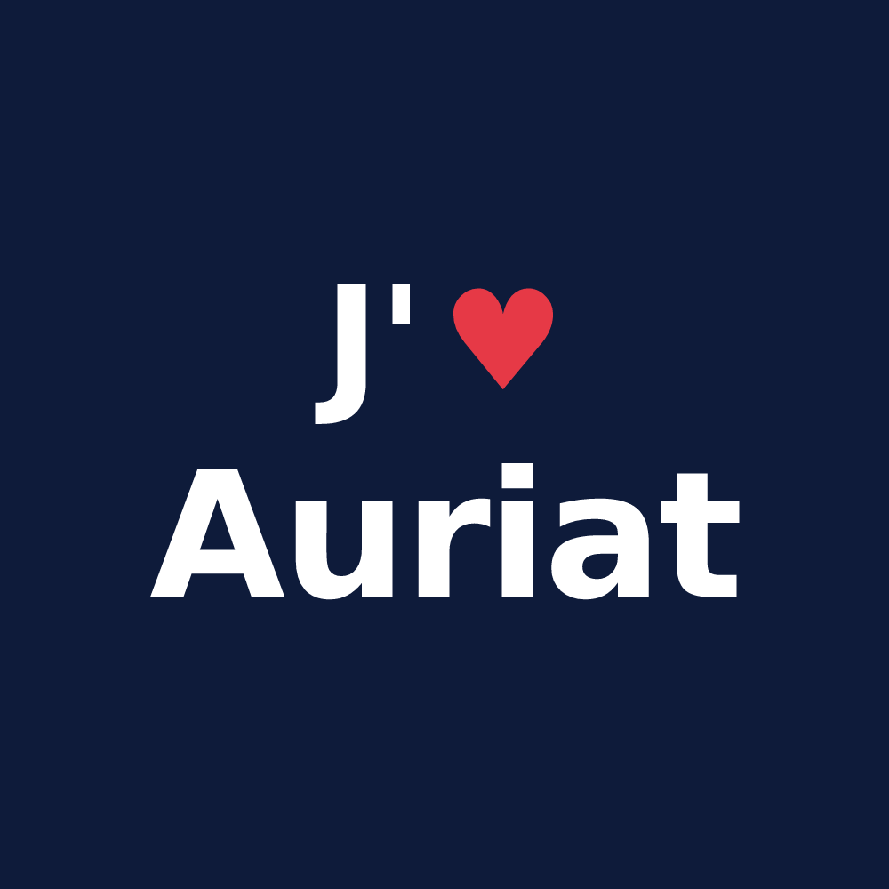 T-shirt personnalisé Auriat — design J'aime Auriat