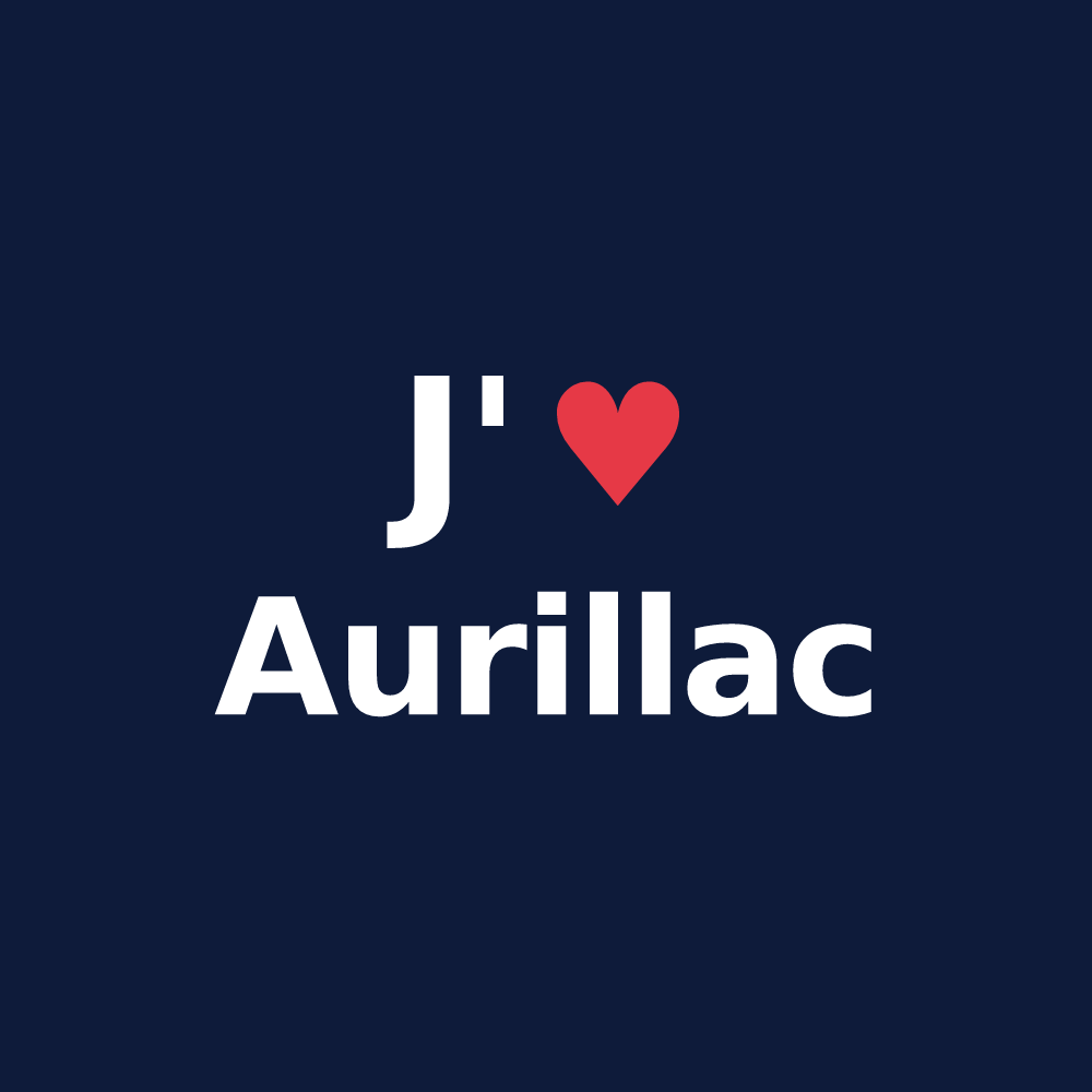 T-shirt personnalisé Aurillac — design J'aime Aurillac