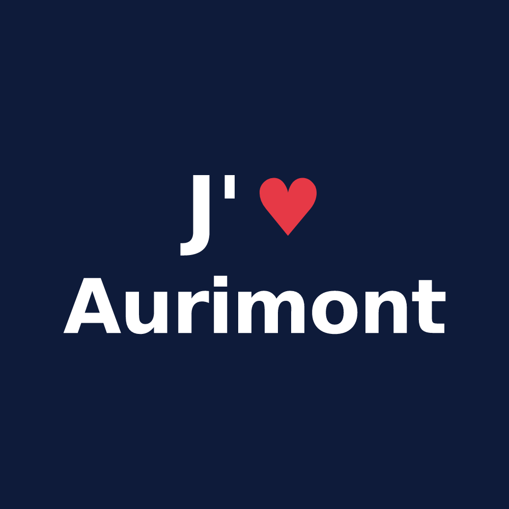 T-shirt personnalisé Aurimont — design J'aime Aurimont