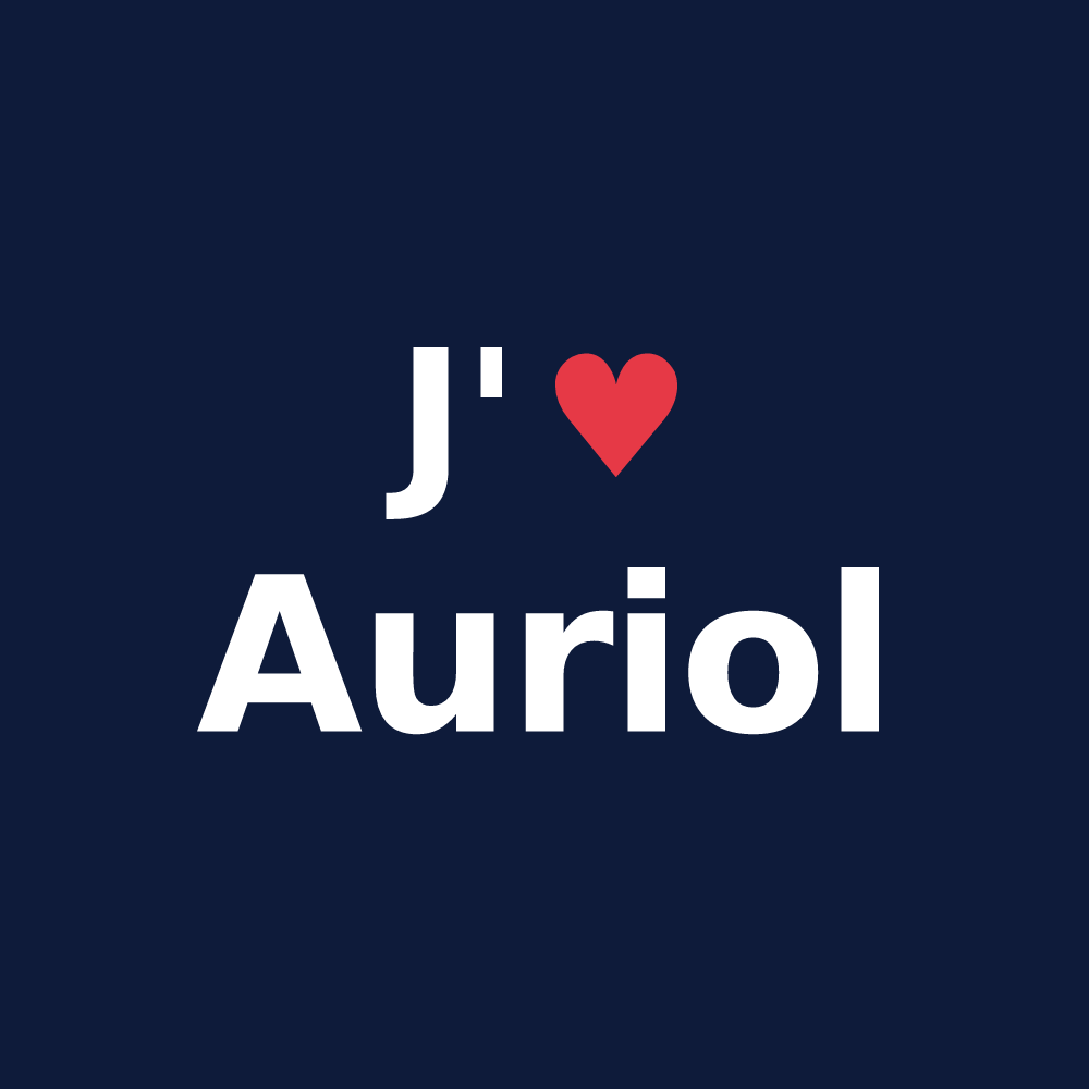 T-shirt personnalisé Auriol — design J'aime Auriol