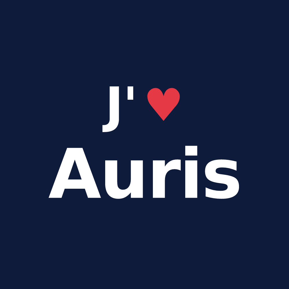 T-shirt personnalisé Auris — design J'aime Auris