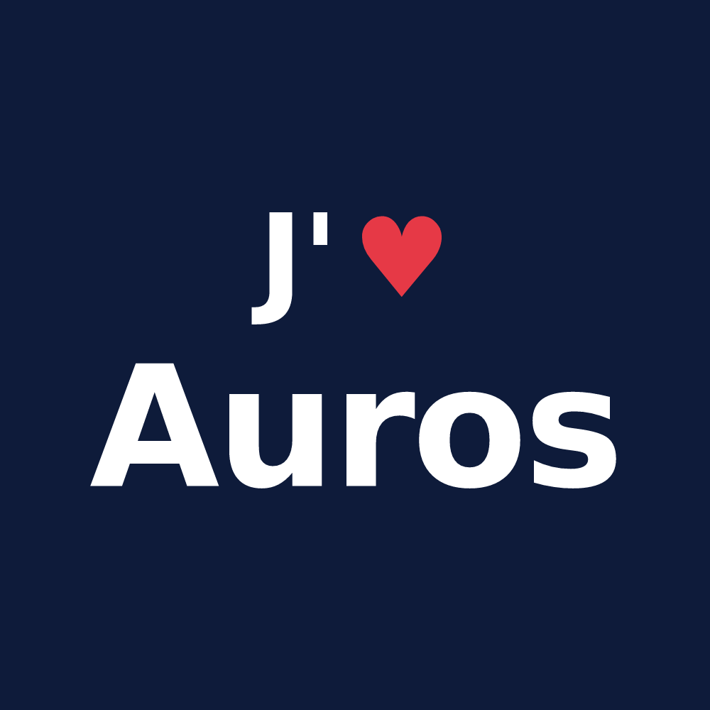 T-shirt personnalisé Auros — design J'aime Auros