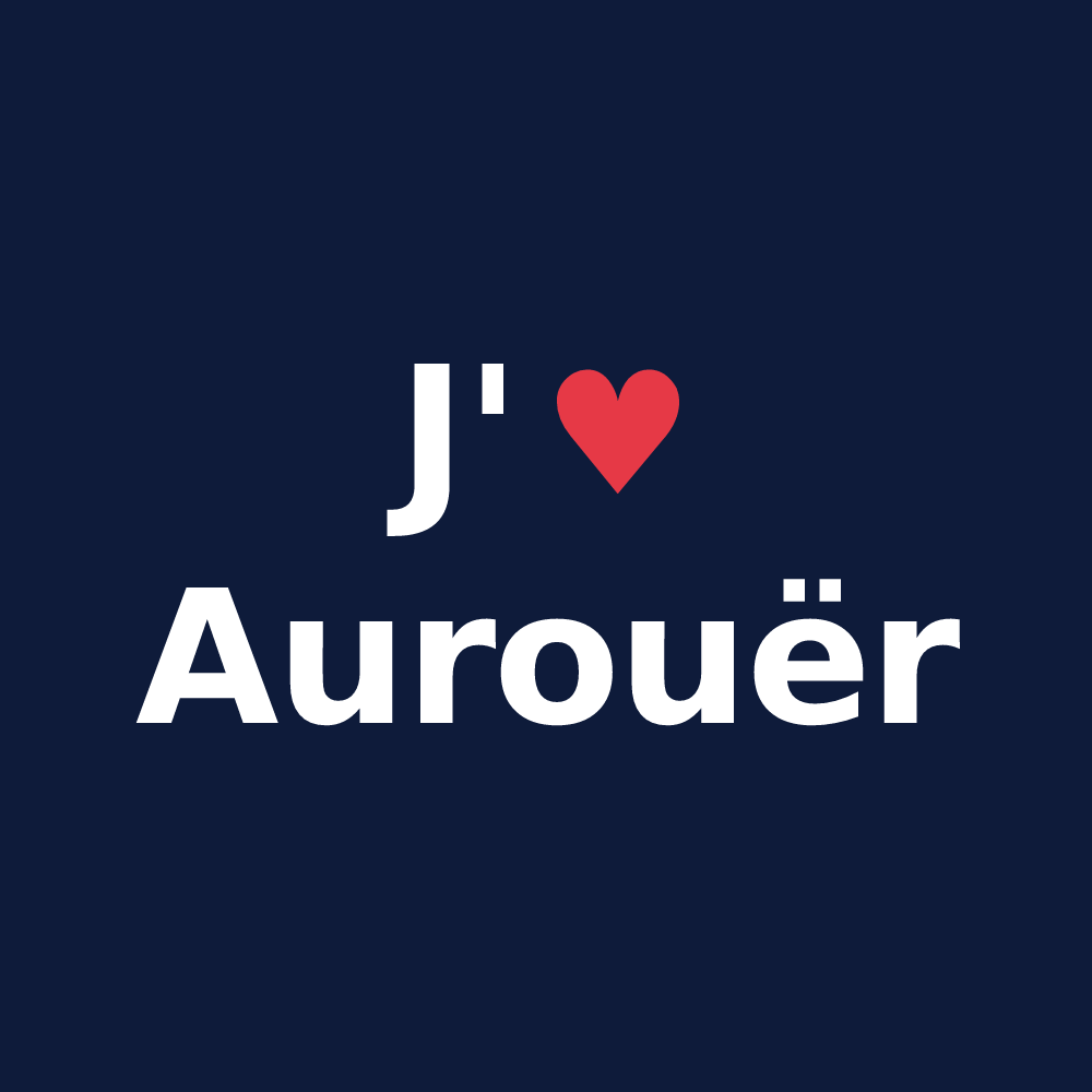 T-shirt personnalisé Aurouër — design J'aime Aurouër