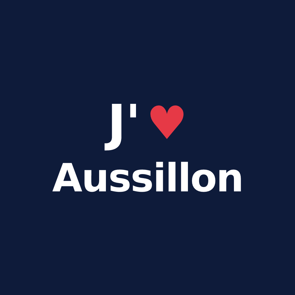 T-shirt personnalisé Aussillon — design J'aime Aussillon