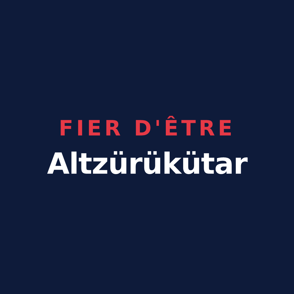 T-shirt « Fier d'être Altzürükütar » — design pour Aussurucq