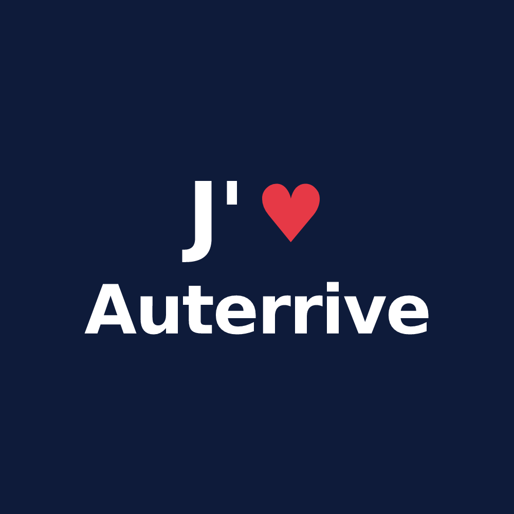 T-shirt personnalisé Auterrive — design J'aime Auterrive