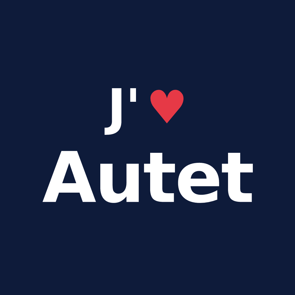 T-shirt personnalisé Autet — design J'aime Autet