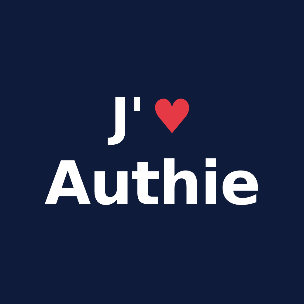 T-shirt personnalisé Authie — design J'aime Authie