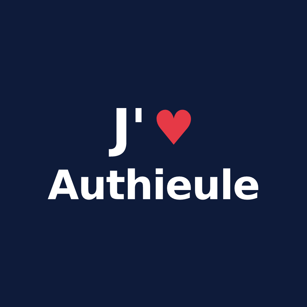 T-shirt personnalisé Authieule — design J'aime Authieule