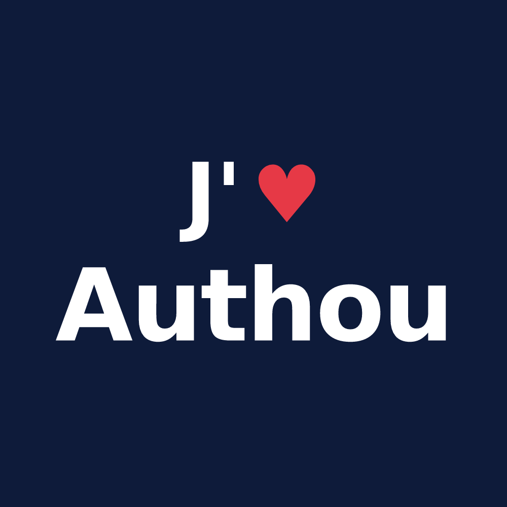 T-shirt personnalisé Authou — design J'aime Authou