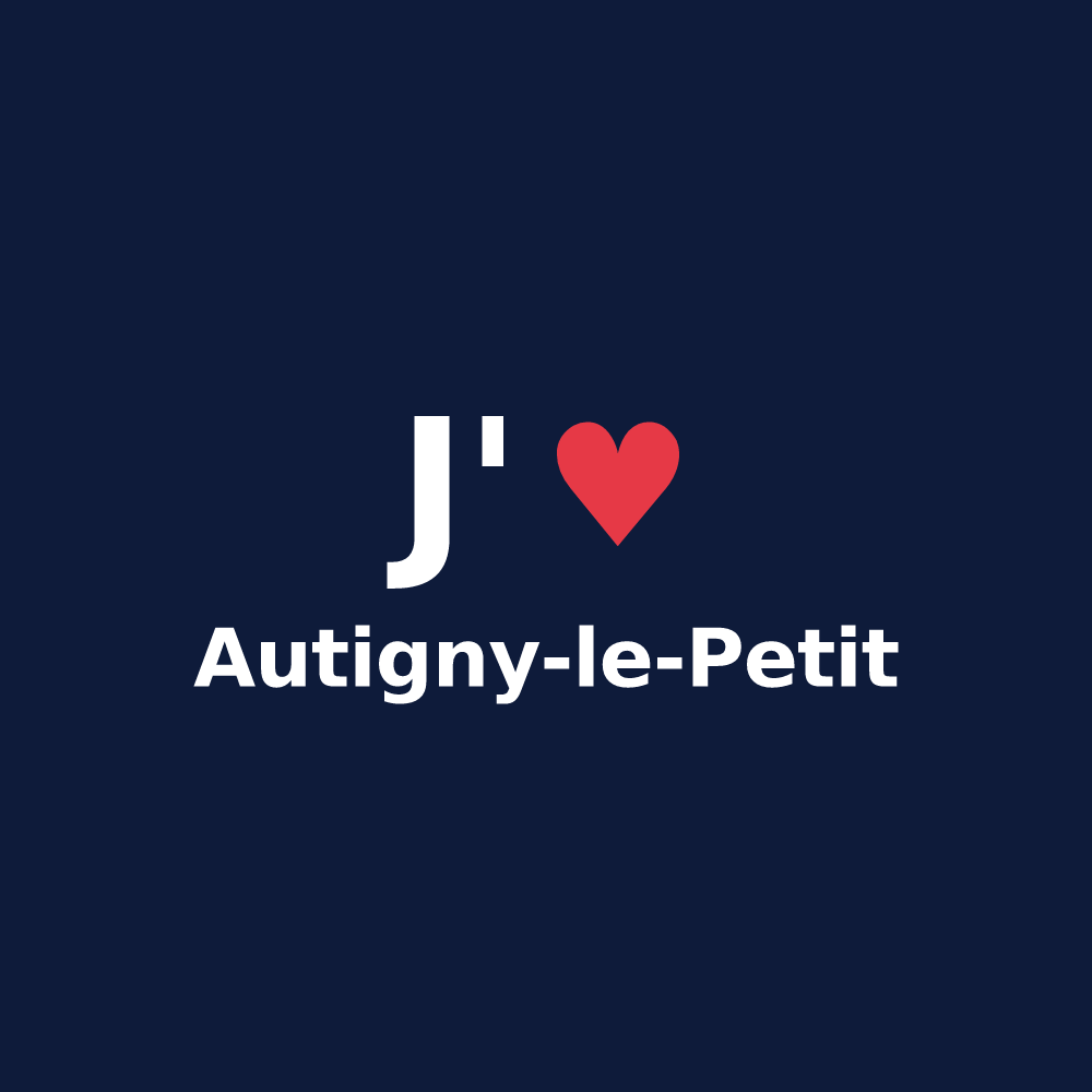 T-shirt personnalisé Autigny-le-Petit — design J'aime Autigny-le-Petit
