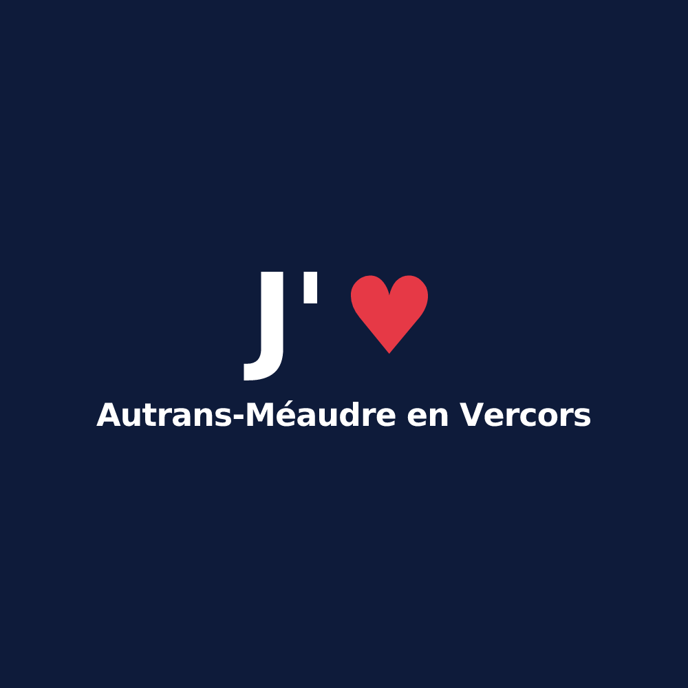 T-shirt personnalisé Autrans-Méaudre en Vercors — design J'aime Autrans-Méaudre en Vercors