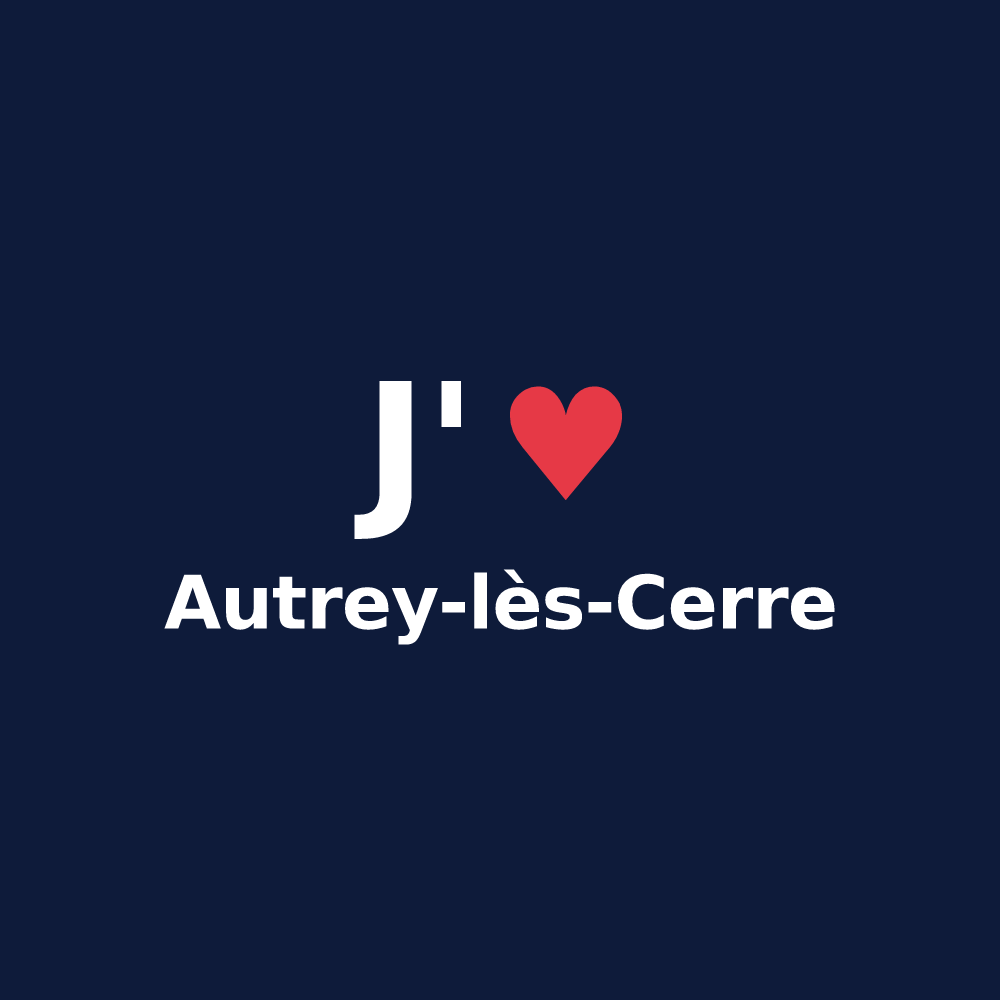 T-shirt personnalisé Autrey-lès-Cerre — design J'aime Autrey-lès-Cerre