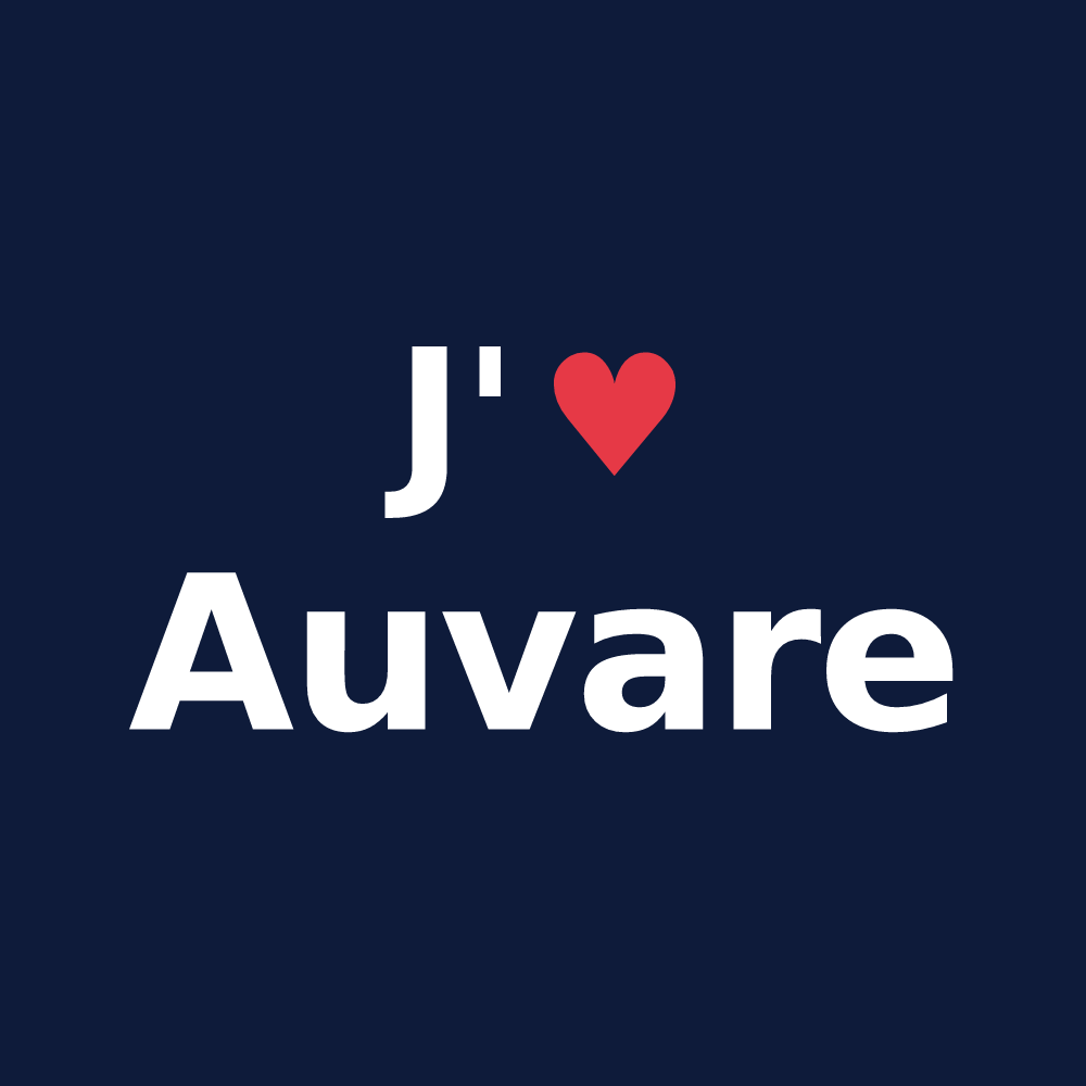 T-shirt personnalisé Auvare — design J'aime Auvare