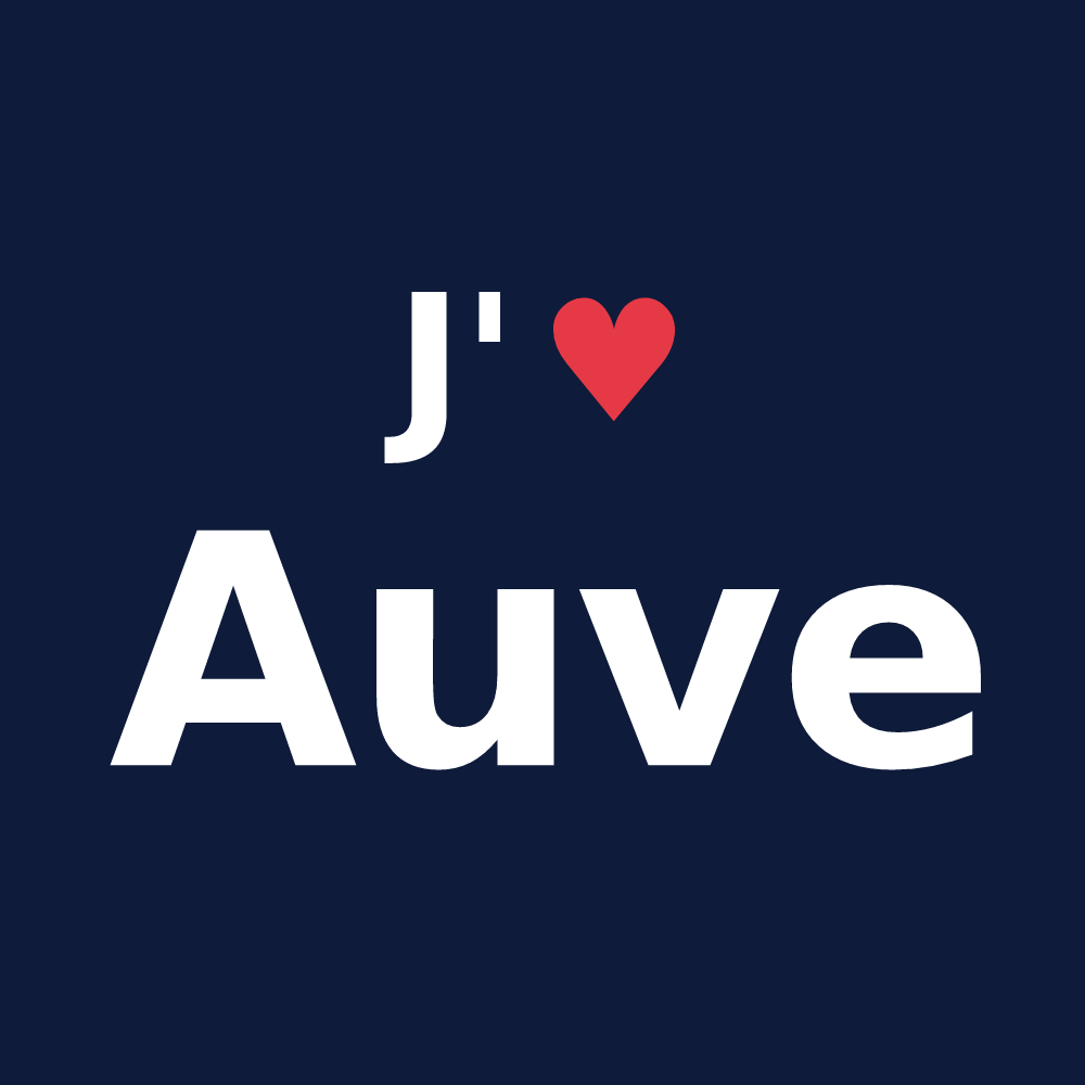 T-shirt personnalisé Auve — design J'aime Auve