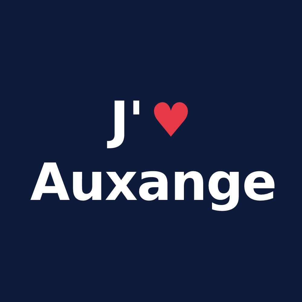 T-shirt personnalisé Auxange — design J'aime Auxange